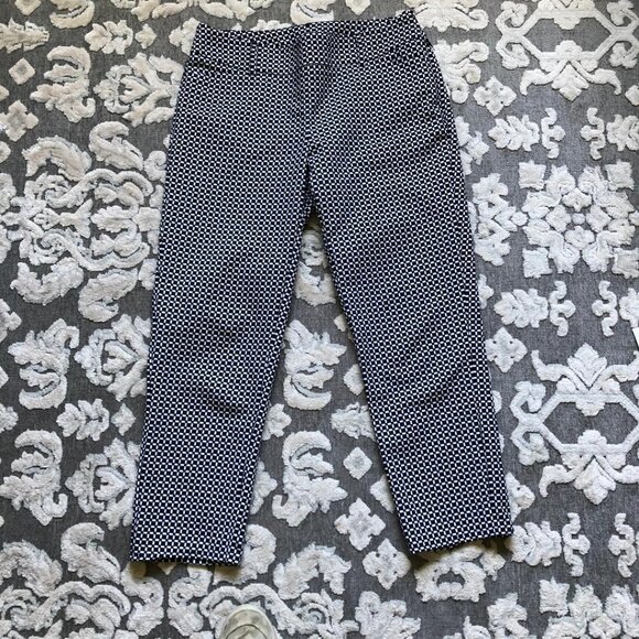 White House Black Market Pants - WhiteHouseBlackMarket, Black&White, Square Print, Dressy Capri, Sz: see descript